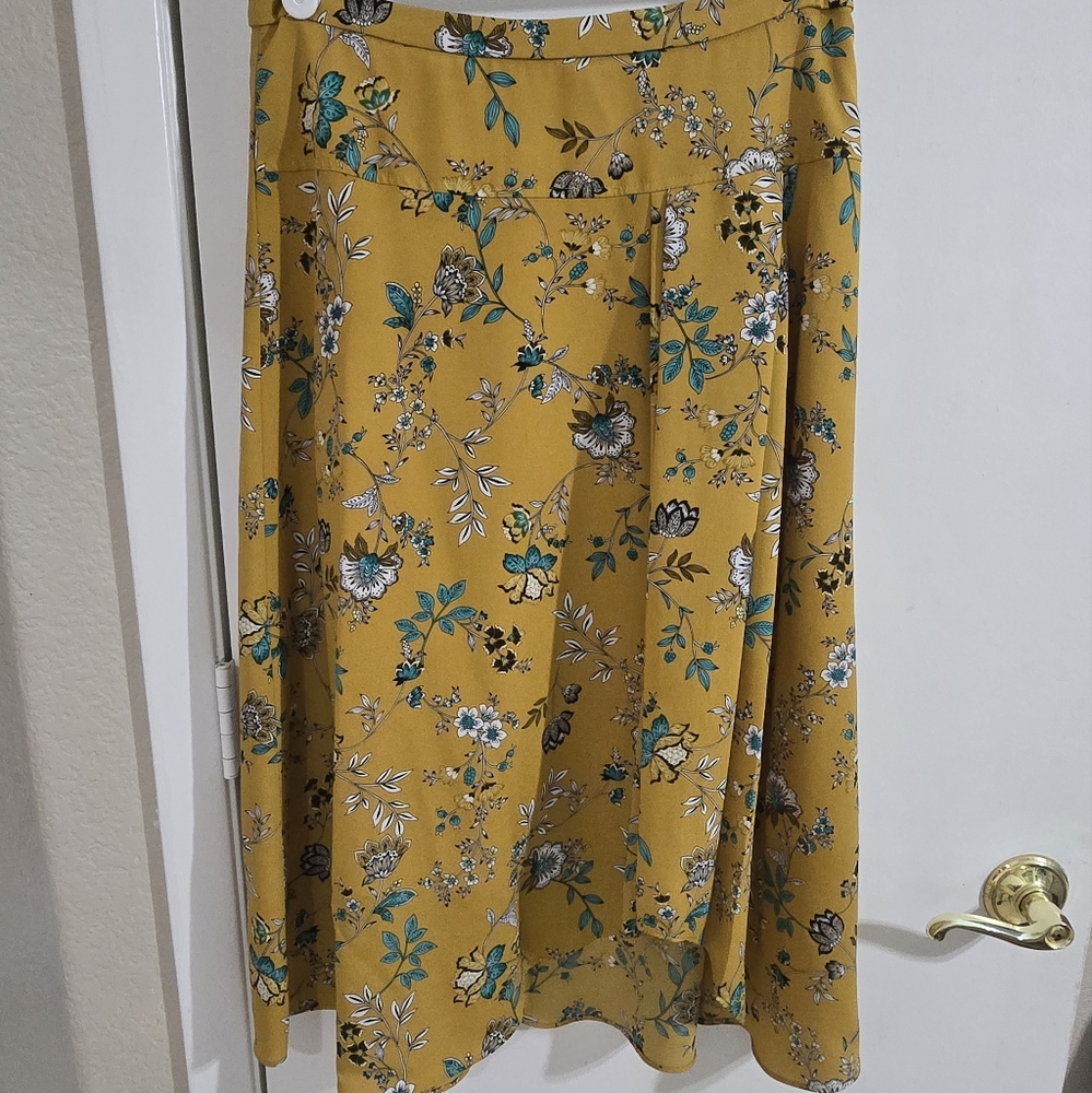 Floral Mustard Skirt